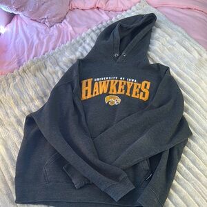 Gray Sweatshirt with Striking Contrast Lettering